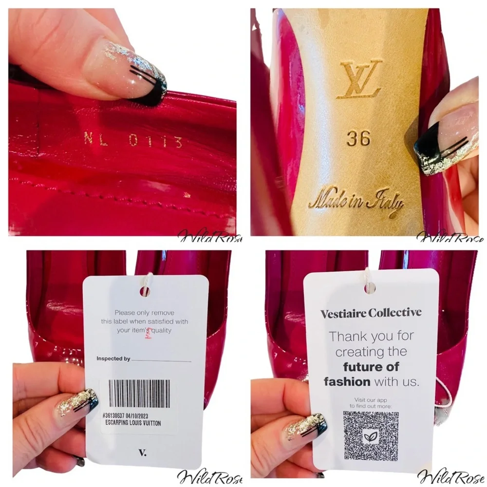 LOUIS VUITTON LV Gold Padlock Pink Patent “Oh Really” Platform Peep Toe Pumps 36 - Picture 14 of 16